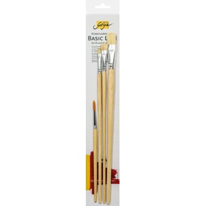 Kreul Artists' Goldhair Synthetics Комплект плоски четки 4 бр (47340)