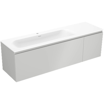 Mexen Orio шкаф за баня 160 см с мивка Vela лява, 1S, 1D, сив мат/бял мат - 91A13-16047-3-BBFF62-W23L01 (91A13-16047-3-BBFF62-W23L01)