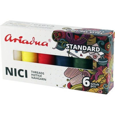 Ariadna Zostava nití Standard Base Talia 120/200 m - 6 farieb (základná)