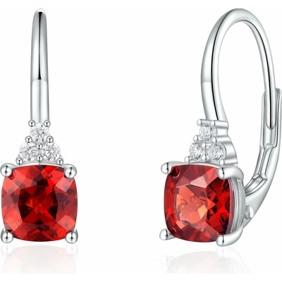 Olivie strieborné náušnice PRÍRODNÝ GRANÁT 8936