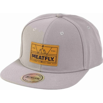 Meatfly шапка с равна козирка Hornet Snapback Grey Live | Сива | Meatfly | Siv | МЪЖЕ | ЕДИН РАЗМЕР