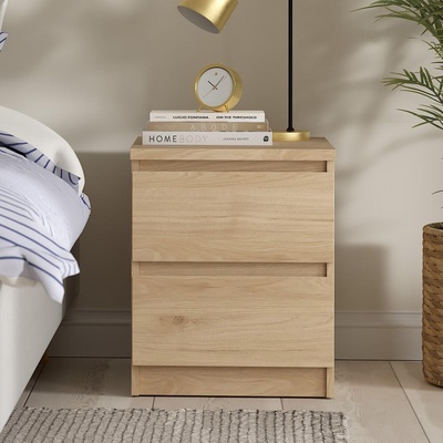 Нощно шкафче Naia с 2 чекмедже Jackson Hickory