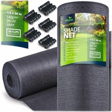 Plonos tieniaca sieť 1,5x50 m 140g/m² + 50 svoriek 454310 sivá