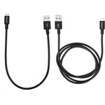 Verbatim кабел Micro B USB Cable Sync & Charge 100 см (Черен) + Verbatim Micro B USB Cable Sync & Charge 30 см (Черен) (48875)