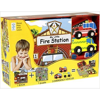 My Little Book about Fire Station (Book, Wooden Toy & 16-piece Puzzle) - neuveden