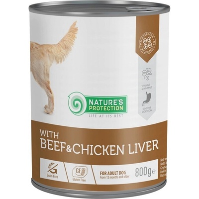 Natures Protection Dog Adult Beef & Chicken liver 800 g