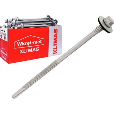 Klimas Wkret-Met Šedá 5,5x95mm - 100ks - Skrutky pre sendičové panely do ocele do 12mm, WSW-12