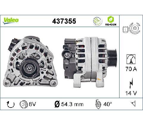 Alternátor VALEO 437355