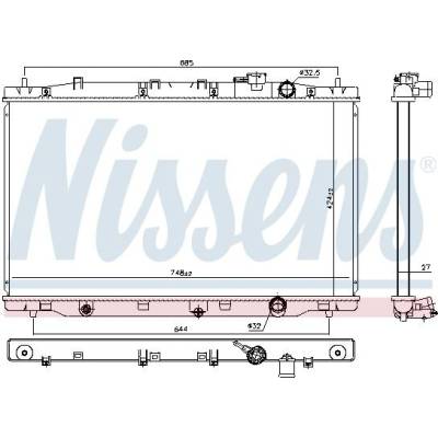 Chladič motoru NISSENS 606443