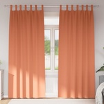 Pure Line Home Плътни завеси в цвят теракота с текстилни гайки (уши), 2 бр. , 140 x 260 см