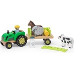 Viga Toys Дървен комплект Viga - Трактор с фермер и животни (44680) - ozone