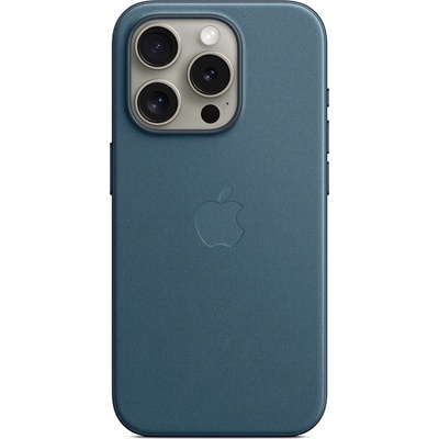 AppleMix Originálny Apple iPhone 15 Pro - MagSafe Syntetická koža FineWoven - Pacific Blue