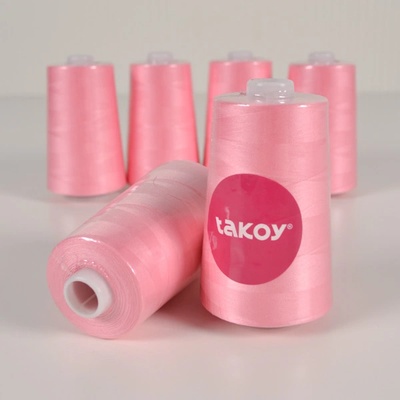 Takoy Overlock / coverlock polyesterová nit TKY 5000 barva světle růžová – Zboží Dáma