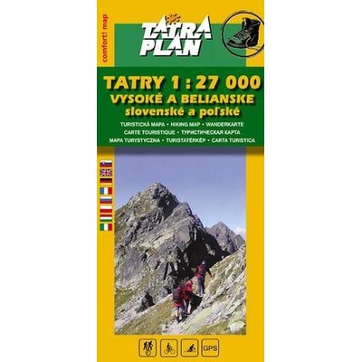 Mapa Tatry 1:27 000 Vysoké a Belianske SK a PL
