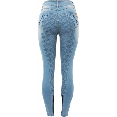 Horze Dámské Džínové rajtky s vysokým pasem Kaia Světle modrá – Zboží Mobilmania