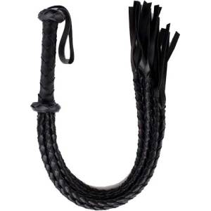 LateToBed Кожен bdsm камшик за ролеви игри "latetobed flogger" 75 см