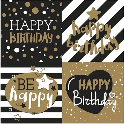 Ambiente Europe BV Servítky veľké Happy Birthday 33x33cm