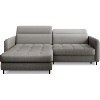 Eltap Сив кадифен разтегателен ъглов диван с място за съхранение (ляв ъгъл) Gomsi - ELTAP (CO-GOM-LT-03MAN)