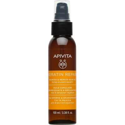 APIVITA Keratin Repair olej na suché a poškozené vlasy 100 ml