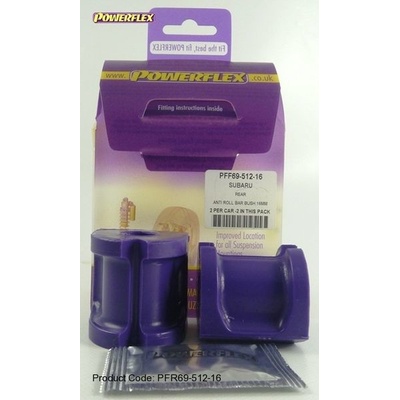 Powerflex Silentbloky Subaru Impreza včetně WRX/STi GH/GR 07-10 Rear Anti Roll Bar Bush 16mm 12