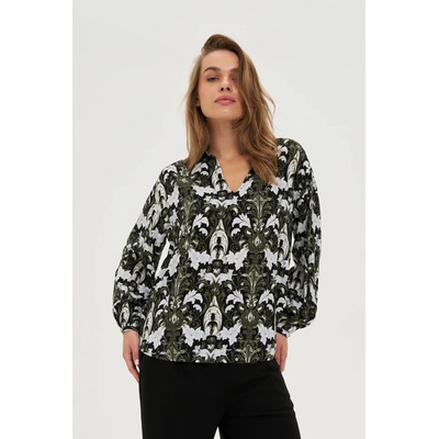 Moodo Тъмнооливкова вискозна риза Moodo Moodo | Zelen | ЖЕНИ | XXL