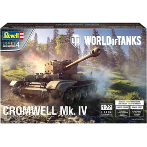 Revell Сглобяем модел, Revell, World of Tanks, Британски танк Cromwell Mk. IV, 128 части (R03504)