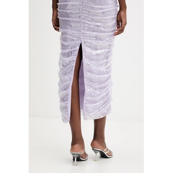 Rotate Рокля Rotate 0 в лилаво дълга с кройка по тялото 1143541657 (1143541657)