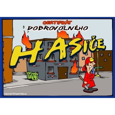 Certifikát dobrovolného hasiče