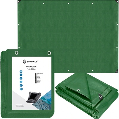Springros krycí plachta s oky 2 x 4 m 120g PE zelená PROTECT GA2136-XG
