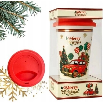 ECARLA vánoční hrnek + sítko na čaj sada v krabičce KB31WZ3 400 ml