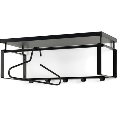 Spinder Design Черна метална стенна закачалка с рафт 70 cm Rex - Spinder Design (GW127-02-02)