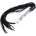 Kiotos Fancy Black Flogger with Glass Handle