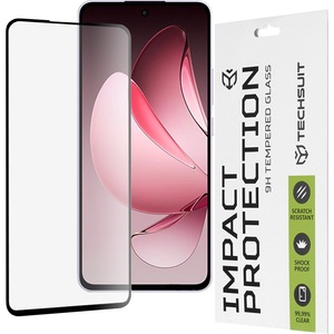 Techsuit Скрийн протектор Oppo Reno13 F 4G / Reno13 F 5G / Reno13 FS 5G - Techsuit 111D Full Cover / Full Glue Glass - черен