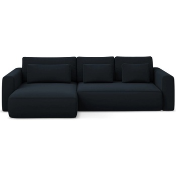 makamii Тъмносин кадифен разтегателен ъглов диван с място за съхранение (ляв ъгъл) Kapua - Makamii (KAPUA_LCF_M_3_P1_C29)