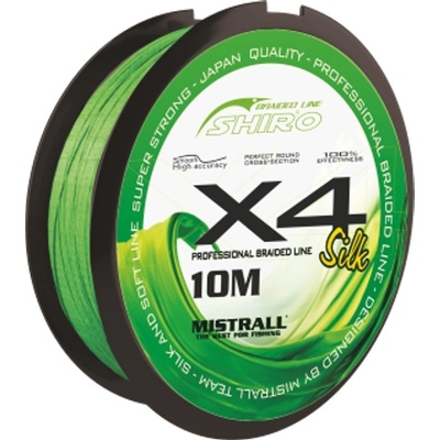 Mistrall šnúra Shiro braided line X4 10m 0,04mm zelená