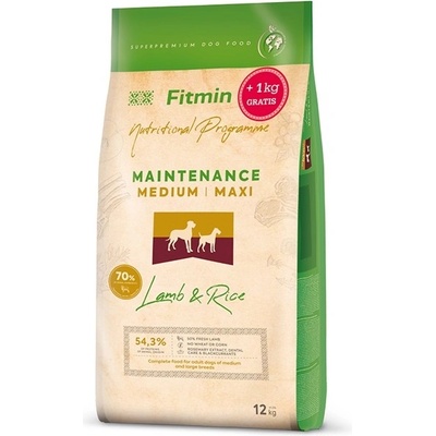 Fitmin Dog Medium/Maxi Maintenance Lamb & Rice 13 kg