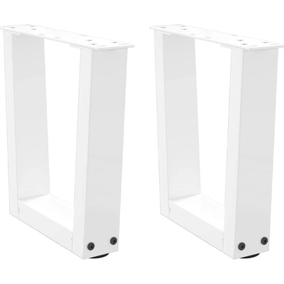Omaxi 957666 Nohy konferenčního stolku ve tvaru V 2 ks bílé 30 x 30-31,3 cm ocel