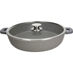 Tognana Тиган с капак и ръкохватка TOGNANA MYTHOS Marble Nero Floatec, 36 см (WI7915UAMNFA)