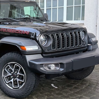 Mriežka, Lakované, S fotoaparátom, Black, Facelift, Jeep Wrangler JL, Jeep Gladiator JT