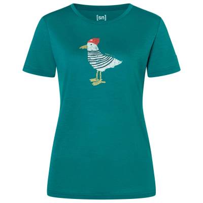 Дамска мериносова блуза super. natural Women's Johnny Tee Merino shirt - Pacific / Various (916-5554-0312)