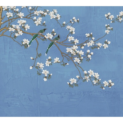 AG Design FT-4P5705 Vliesová fototapeta SAKURA BLUE, rozměry 300 x 270 cm