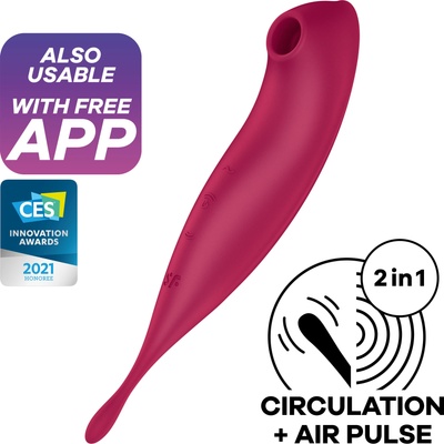 Satisfyer Twirling Pro Connect App Dark Red