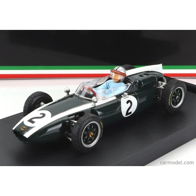 Brumm Cooper F1 T53 N 2 British Gp 1960 B.mclaren With Driver Figure Zelená Bílá 1:43