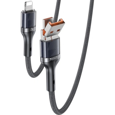 Yesido CA165L 2v1 opletený nabíjací a dátový USB-C / USB-A na Lightning 1,2m černý