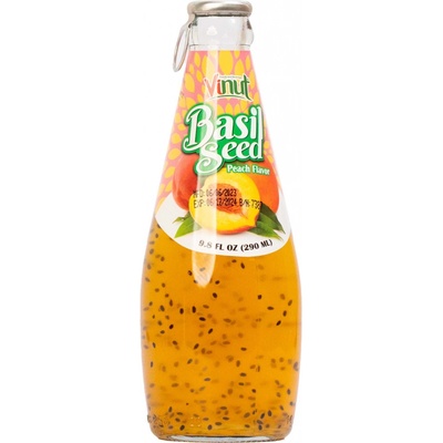 VINUT Nápoj so semienkami bazalky broskyňa 290 ml