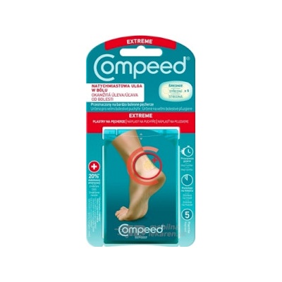 Compeed NÁPLASŤ NA PĽUZGIERE Päta gélová, stredná 1x5 ks