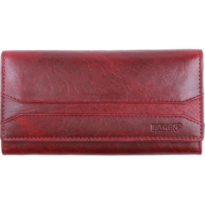 Lagen dámska kožená peňaženka W 2025 B Red
