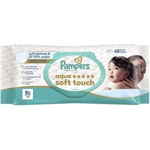 Pampers Мокри кърпички Pampers Aqua Soft Touch - 48 броя