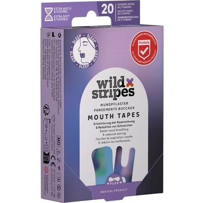 Wild Stripes Náplasti na ústa pro podporu nosního dýchání Sunset 20 ks