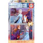 Educa - Puzzle 2x25 Frozen, land of ice - 40 - 99 piese